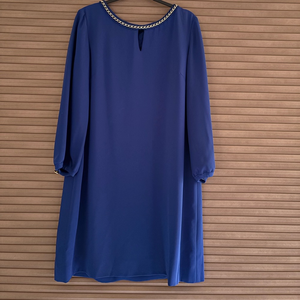 Tahari ASL blue dress